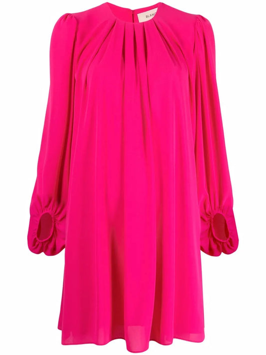 Gathered-Detail Shift Dress