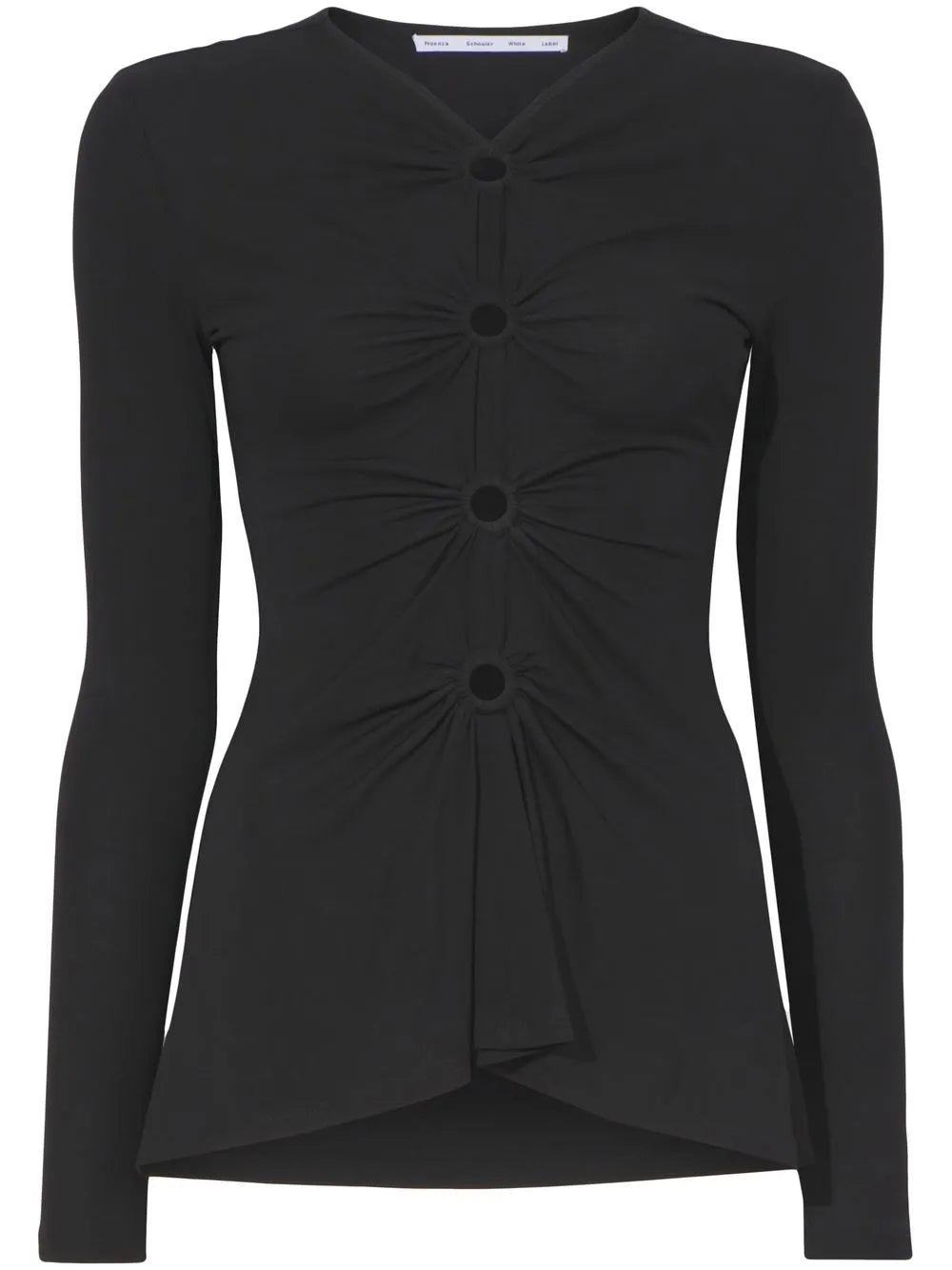 Cut-Out Detailed Long-Sleeved Top