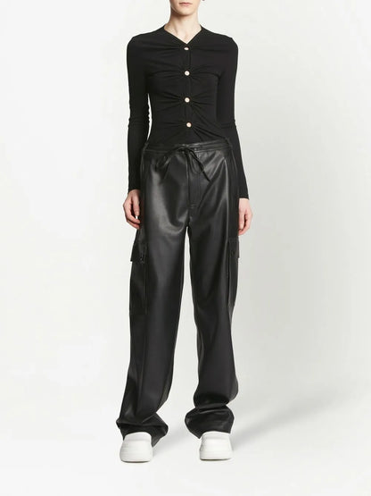 Cut-Out Detailed Long-Sleeved Top