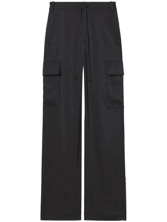 Drawstring-Fastening Cargo Trousers
