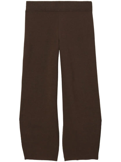 Straight-Leg Knitted Trousers