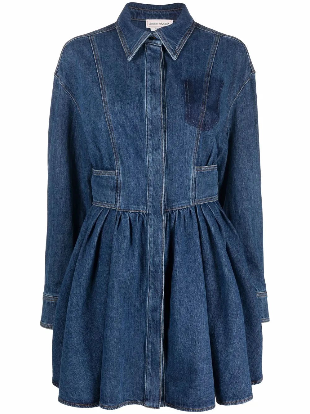 Flared Denim Shirt Dress