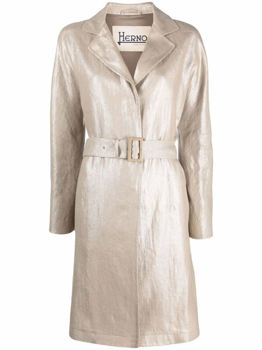 Belted Single-Breasted Coat