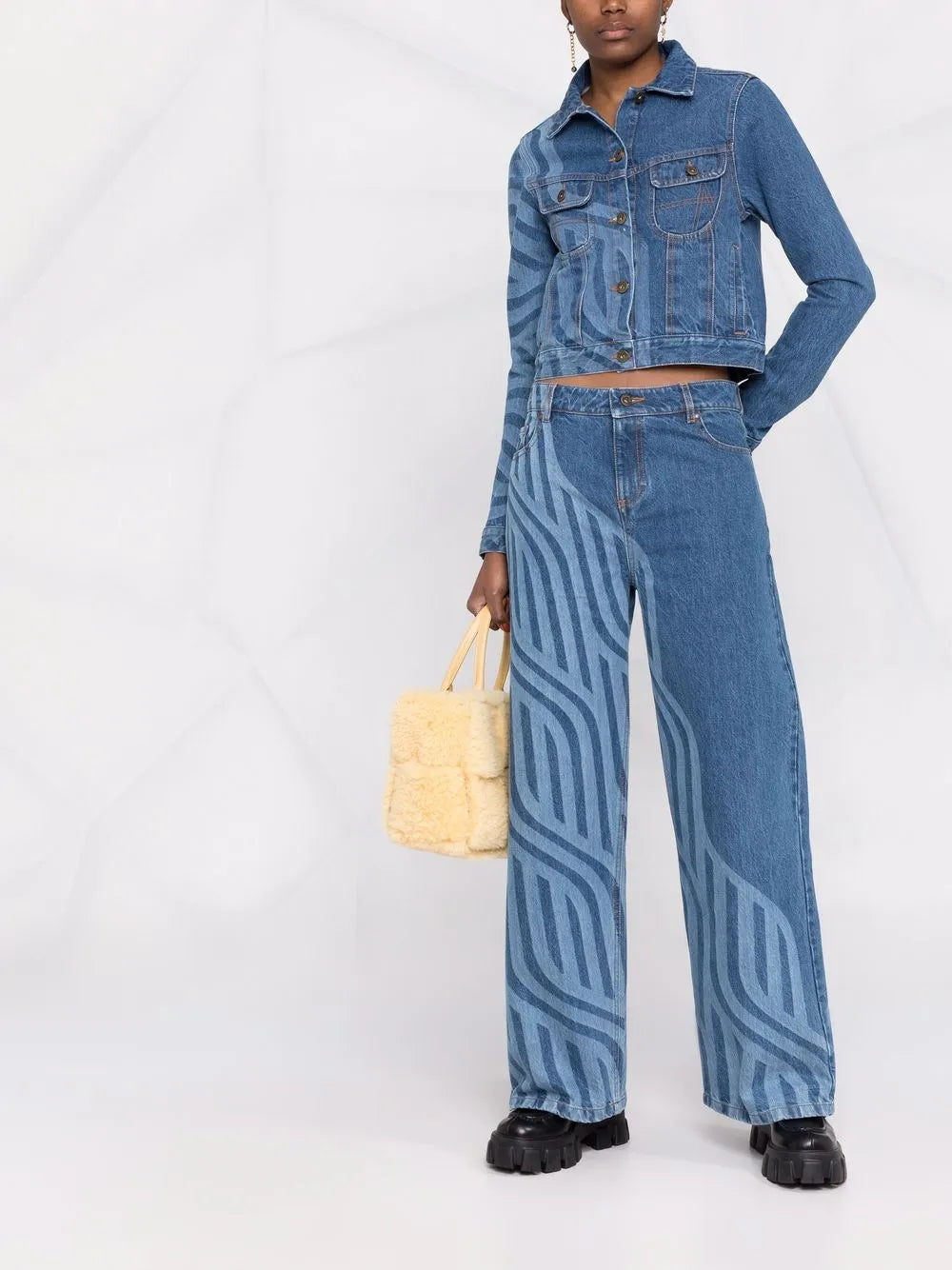 Laser-Print Denim Jacket