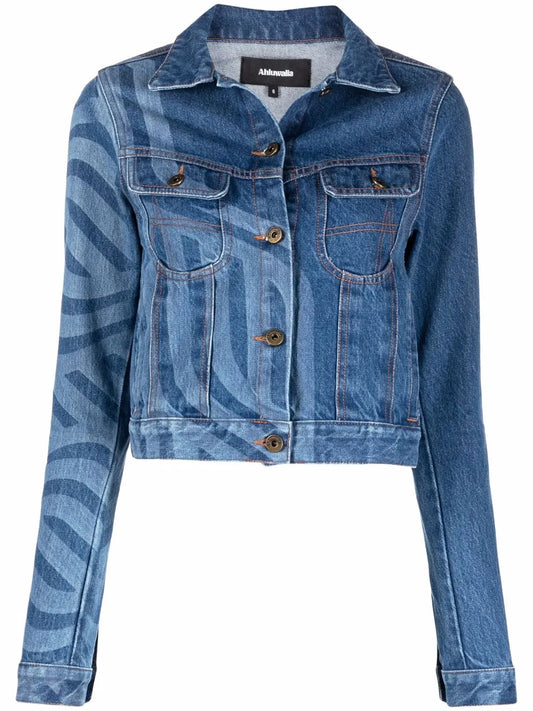 Laser-Print Denim Jacket