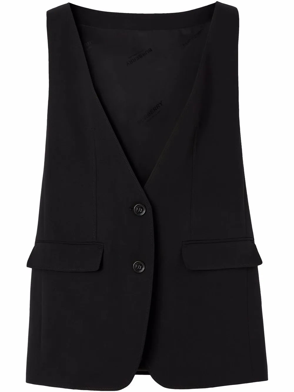 Sleeveless Tailored Silk Jacket