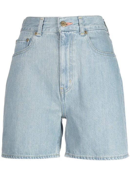 The Coral High-Rise Denim Shorts