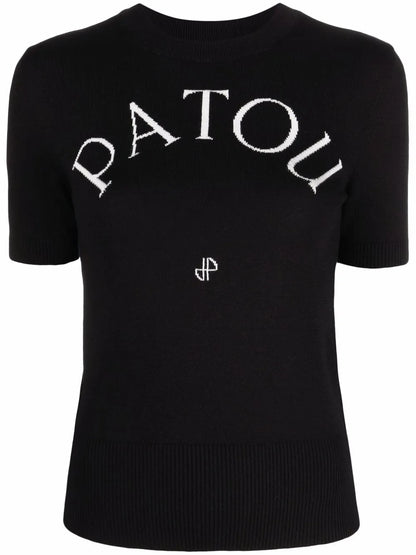 Logo-Jacquard Knitted Top