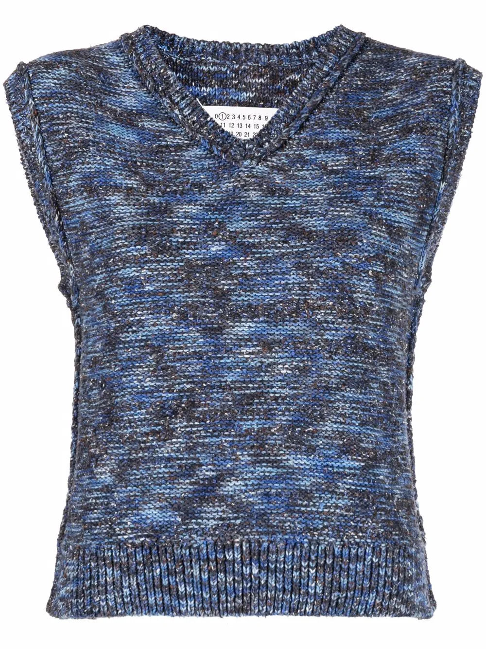 Melange-Knit Vest