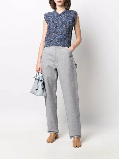 Melange-Knit Vest