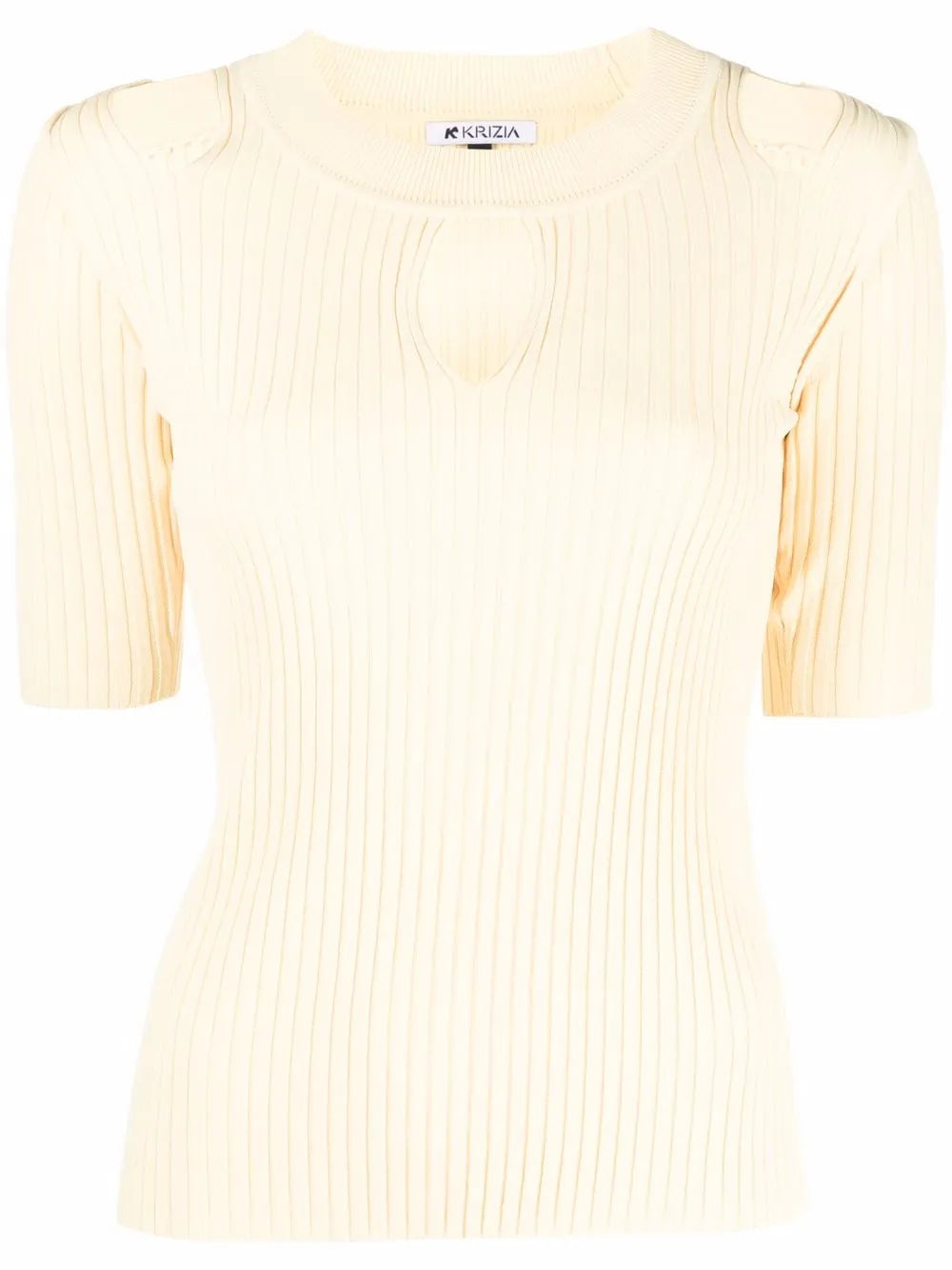 Ribbed Cut-Out Top