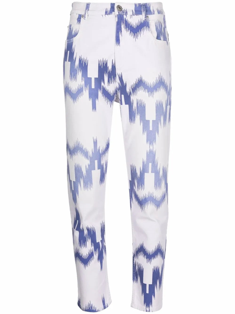 Patterned Cropped Jeans