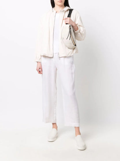 Wide-Leg Cropped Trousers