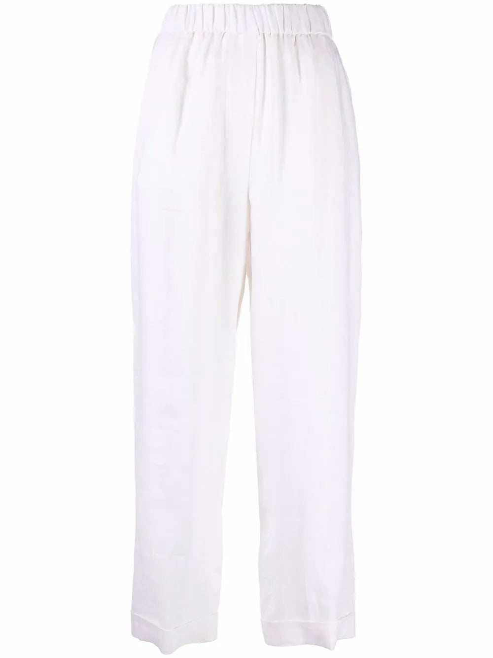 Wide-Leg Cropped Trousers