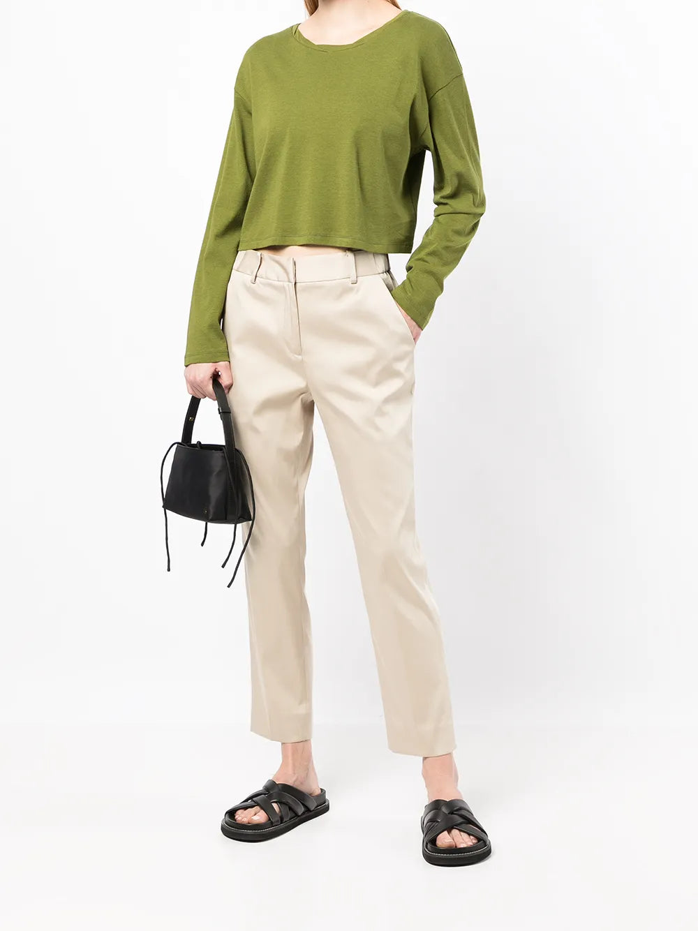 Cropped Tailored-Cut Trousers