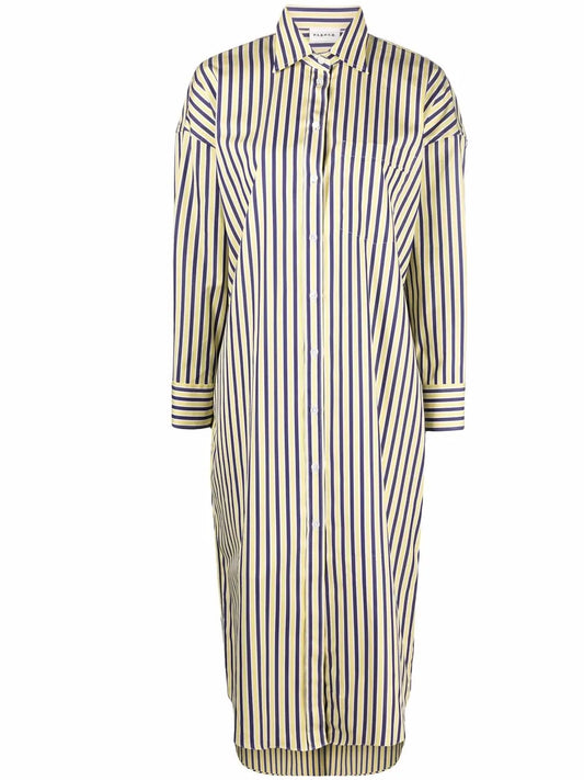 Stripe-Print Midi Shirtdress