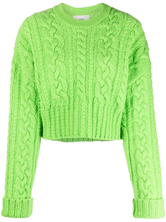Cable-Knit Virgin Wool Jumper