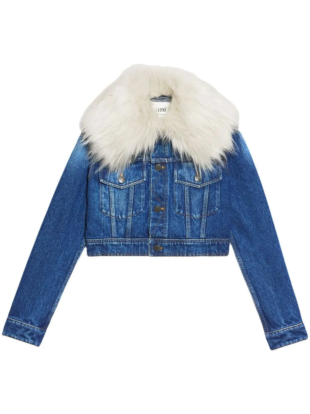 Furry Collar Denim Jacket