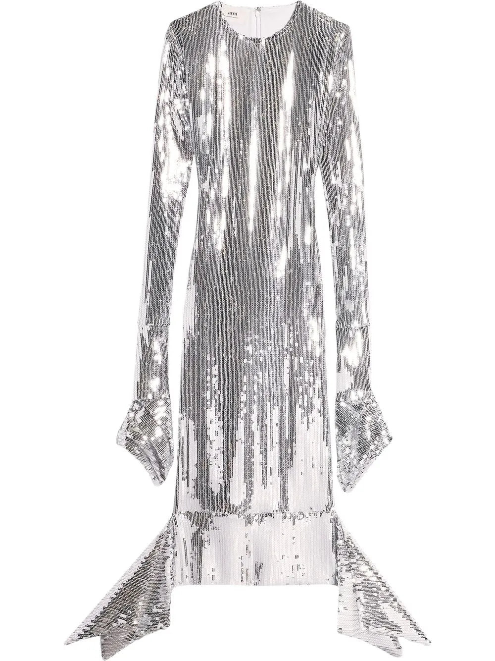 Sequin-Embellished Midi Dress