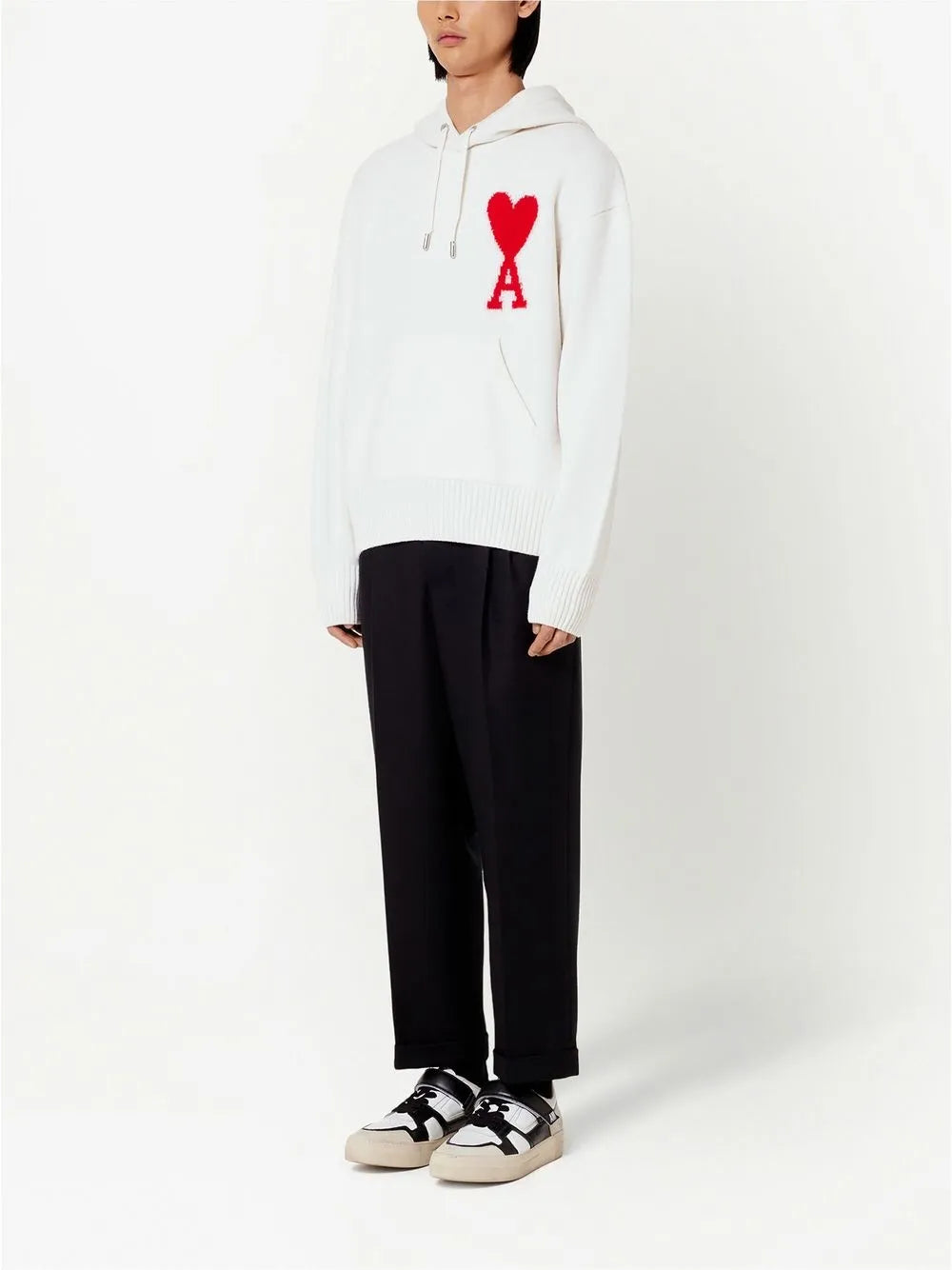 Logo-Intarsia Knit Hoodie