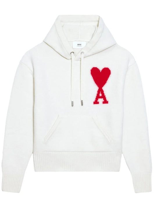 Logo-Intarsia Knit Hoodie
