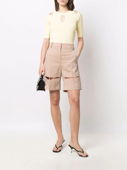 Pinstripe Bermuda Shorts