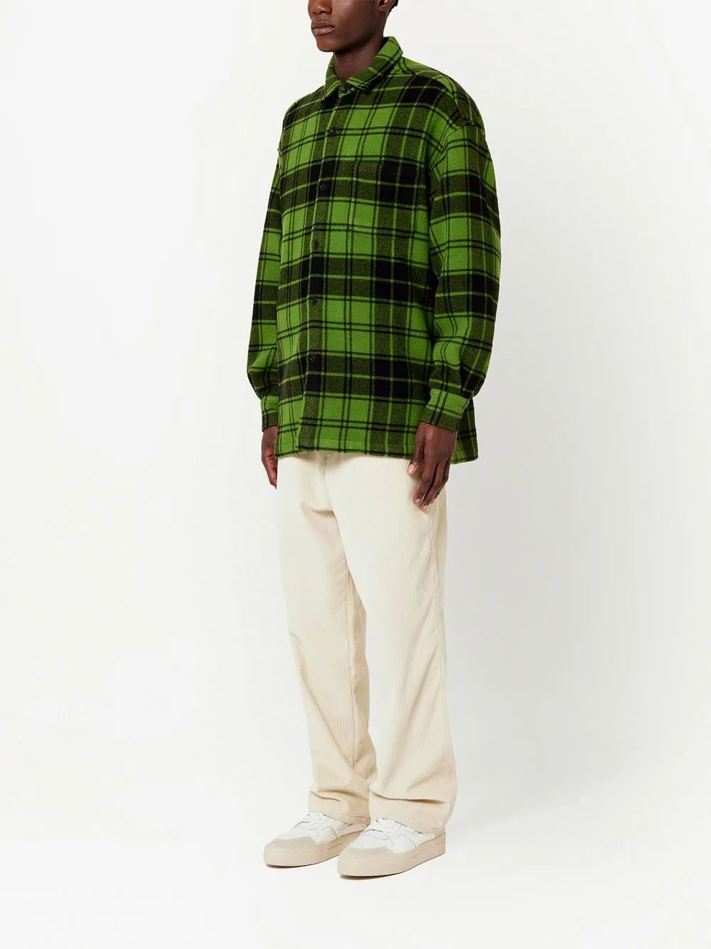 Logo-Print Plaid-Patterned Shirt