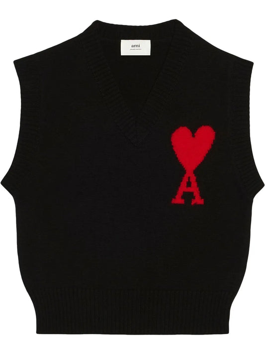 Logo-Intarsia Knitted Vest
