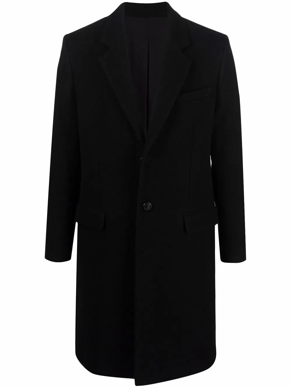 Single-Breasted Wool Coat