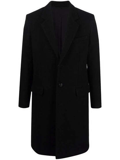 Single-Breasted Wool Coat