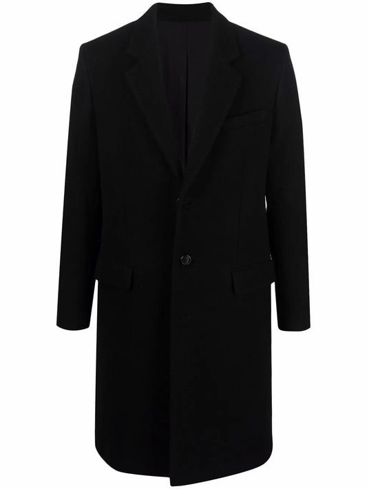 Single-Breasted Wool Coat