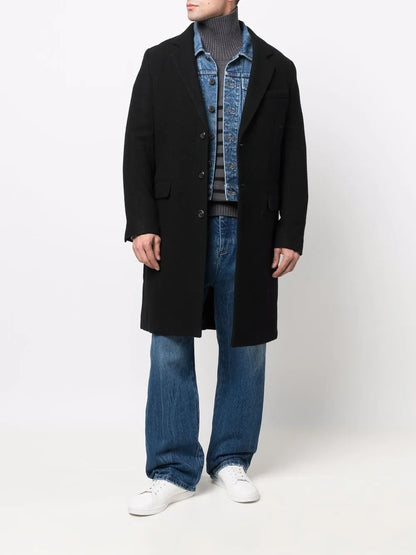 Single-Breasted Wool Coat