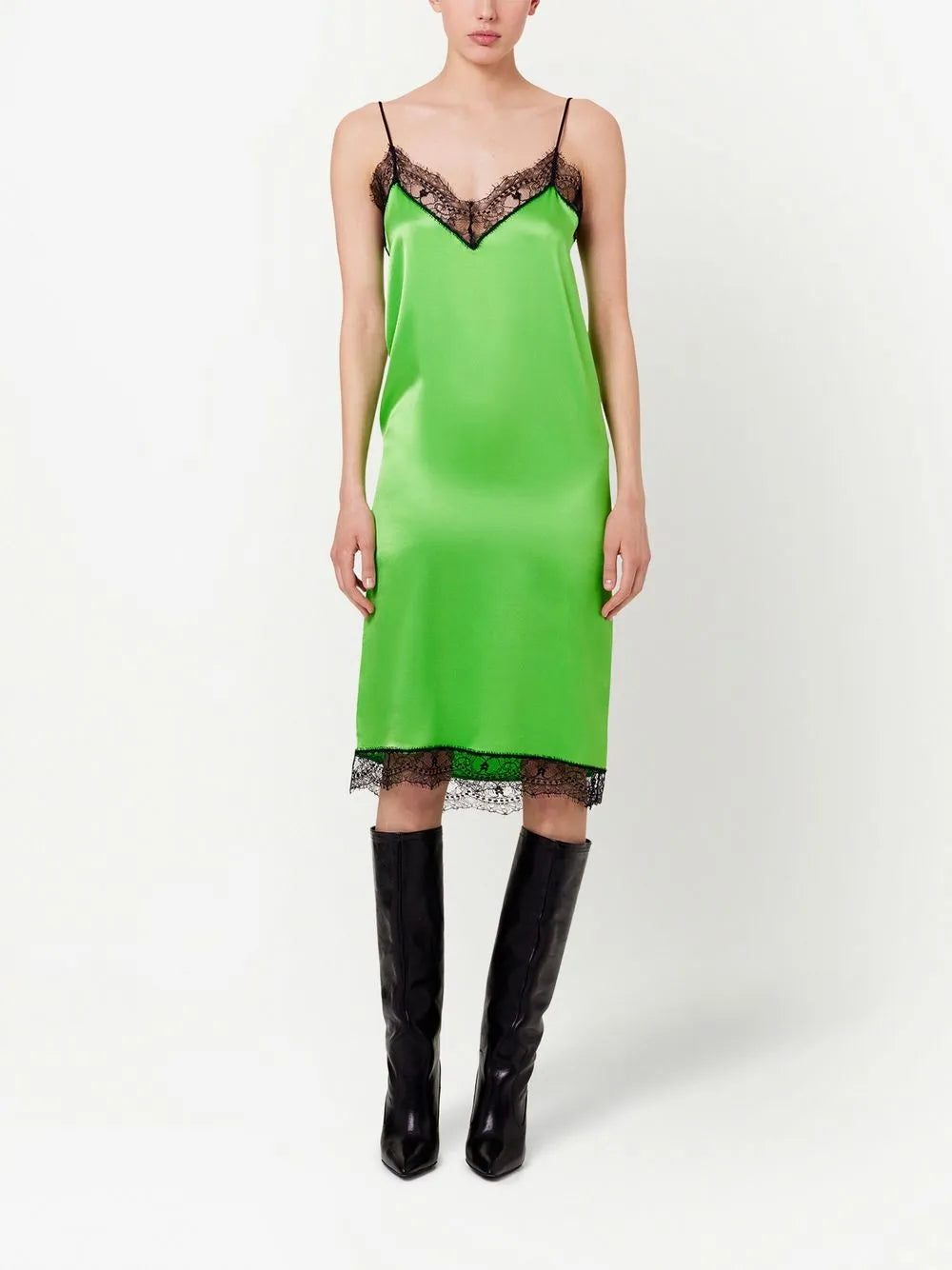 Lace-Trim Slip Dress
