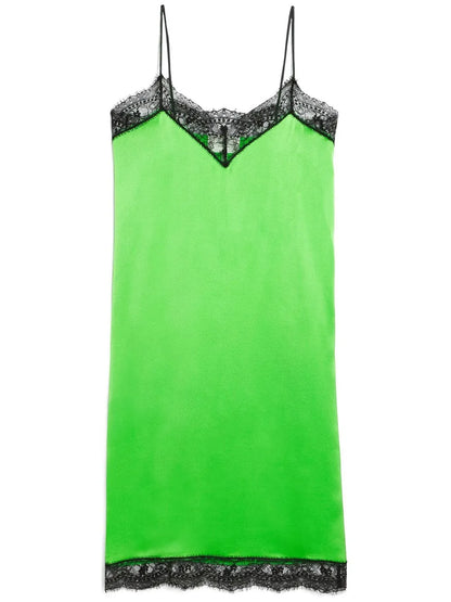 Lace-Trim Slip Dress