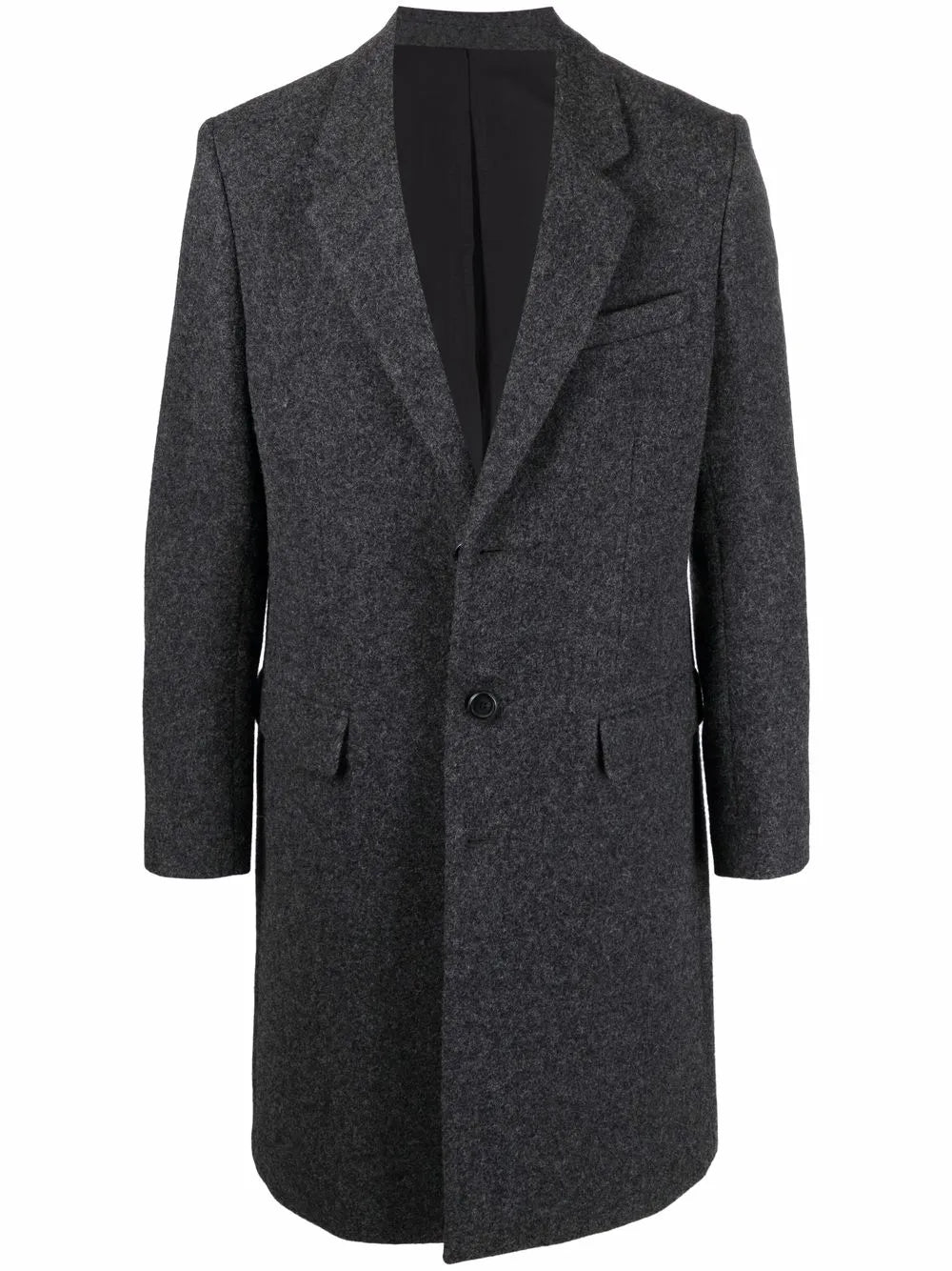 Single-Breasted Wool Coat