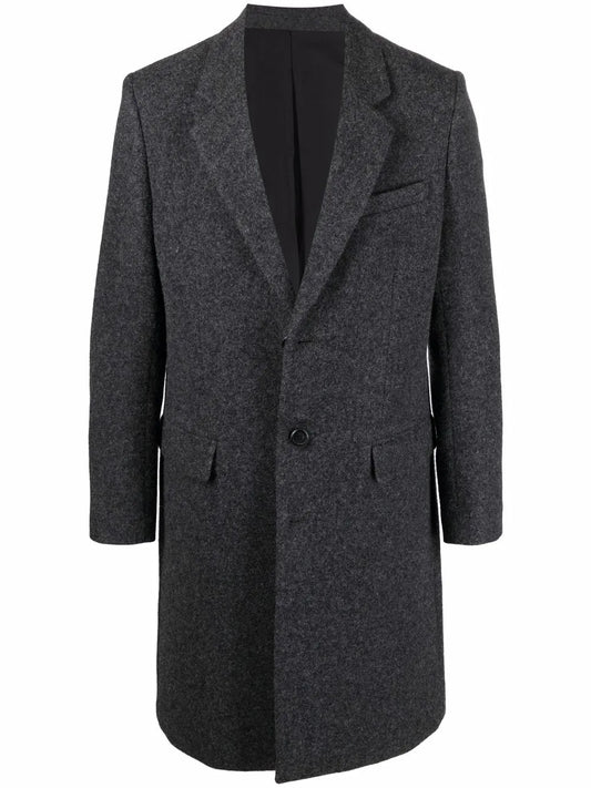 Single-Breasted Wool Coat