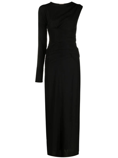 Single-Sleeve Design Gown