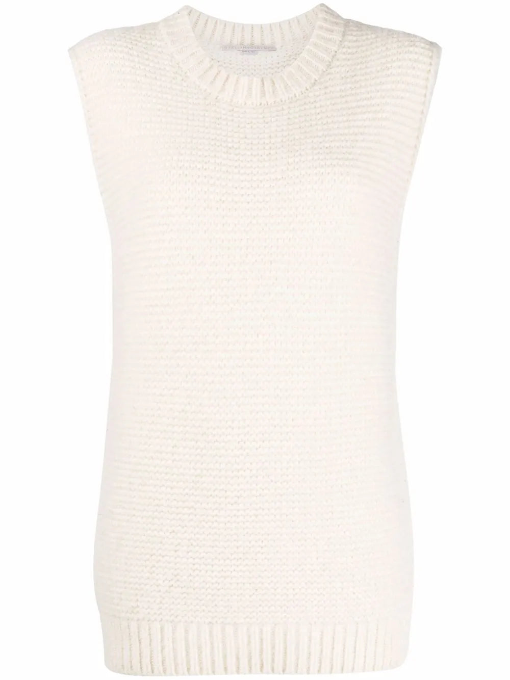 Crew-Neck Knitted Vest