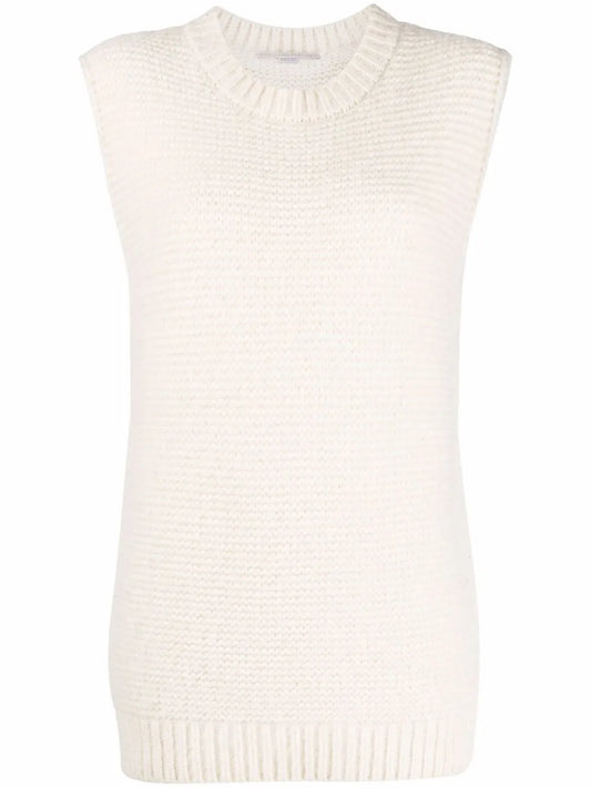 Crew-Neck Knitted Vest