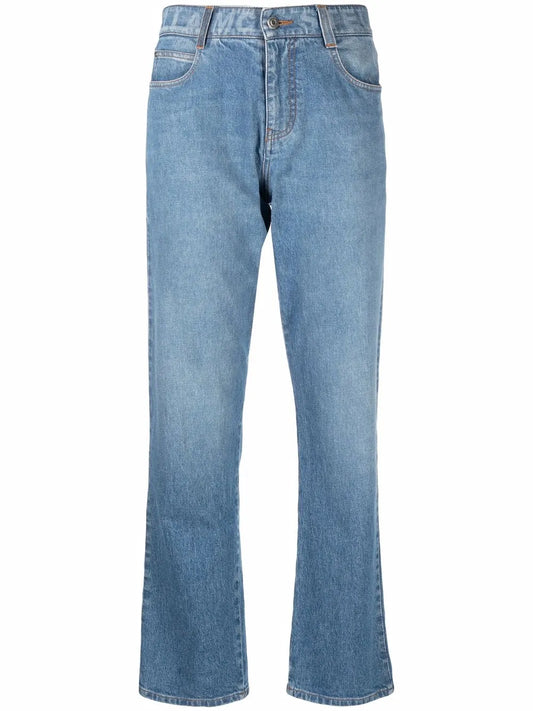 Salt & Pepper Logo Slim-Cut Jeans