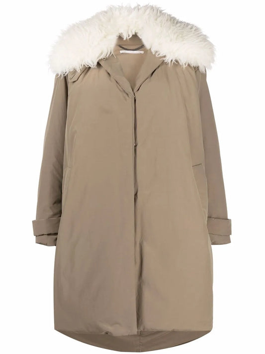 Faux-Fur Collar Technical Coat