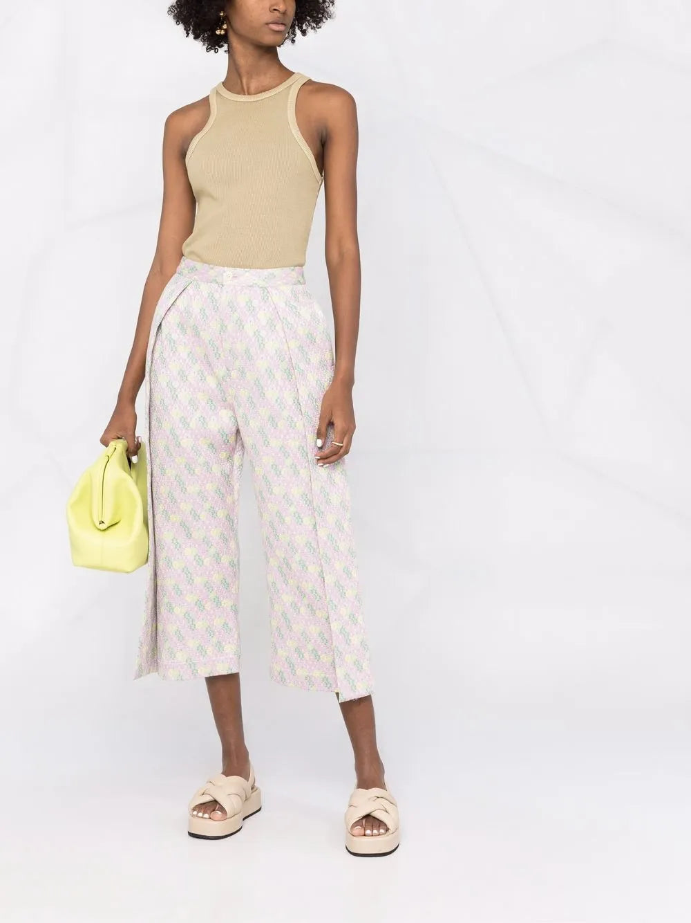Flip Floral-Jacquard Trousers