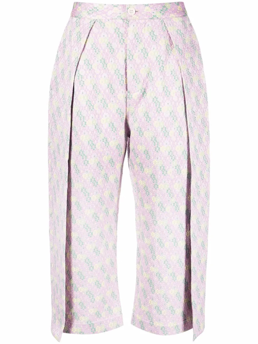 Flip Floral-Jacquard Trousers
