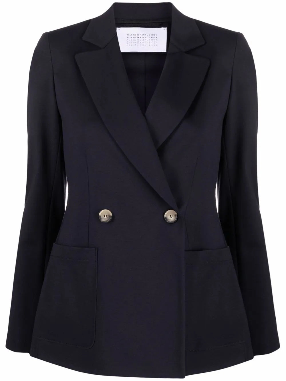 Notched-Lapel Double-Breasted Jacket