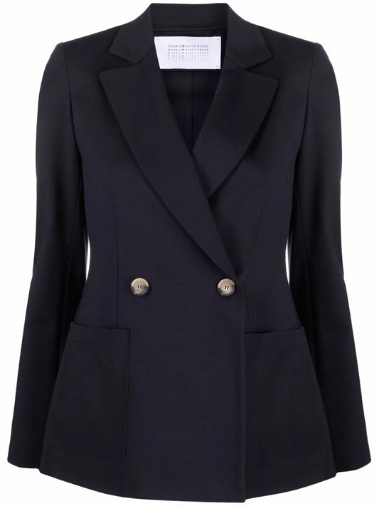 Notched-Lapel Double-Breasted Jacket