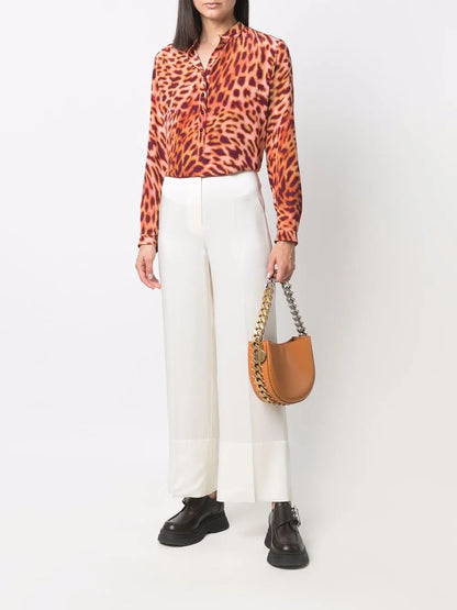 Cheetah-Print Silk Shirt