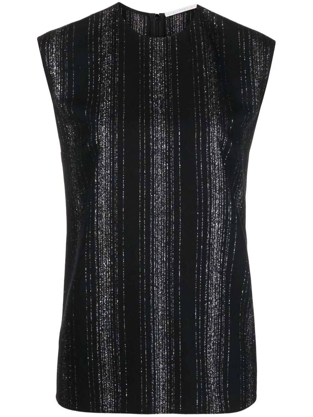 Lurex Striped Sleeveless Blouse
