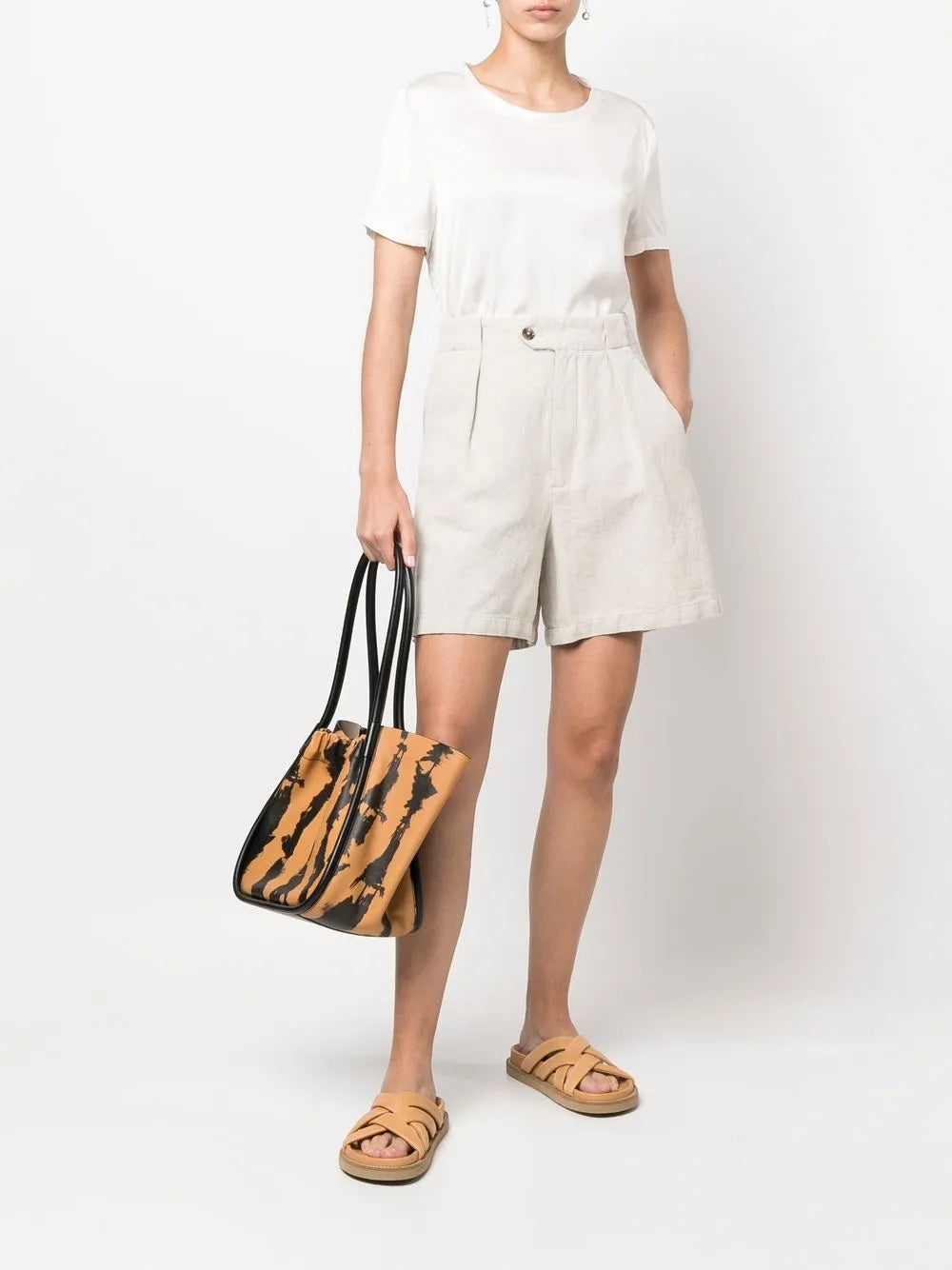 High-Waisted Organic-Cotton Shorts