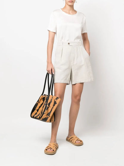 High-Waisted Organic-Cotton Shorts