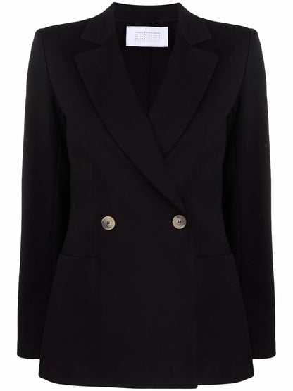 Notched-Lapel Double-Breasted Jacket